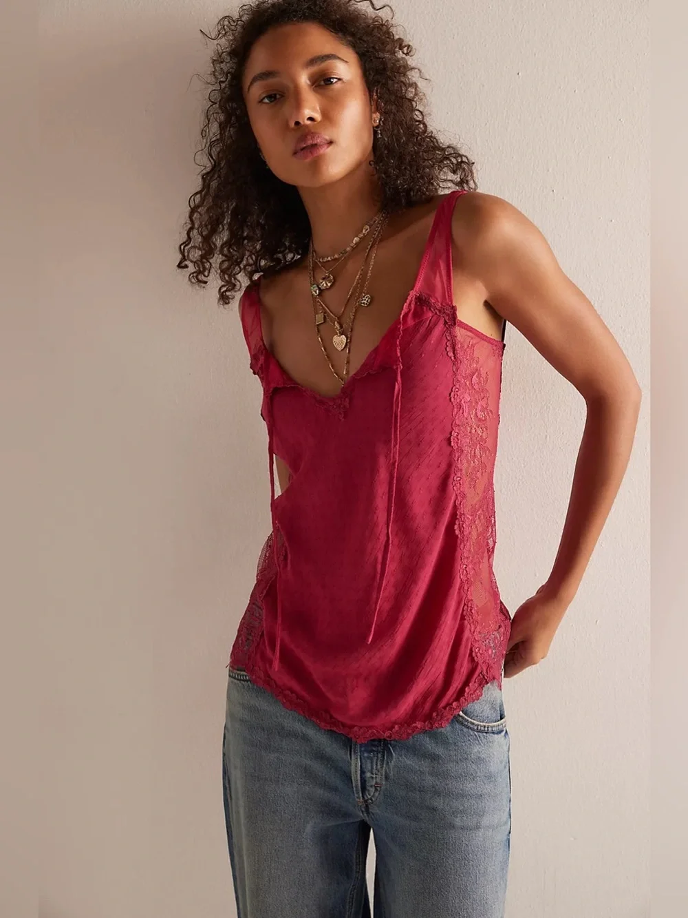 Free People Together Again Slip Skirt Set Size Medium - Picture 4 of 8